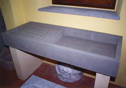 Piano da cucina con lavello